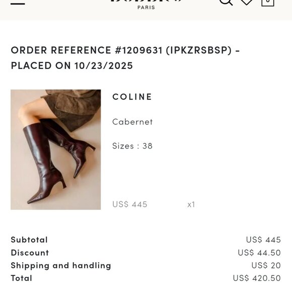 Bobbies Paris Coline Boots Cabernet 38 New in Box - Picture 5 of 5